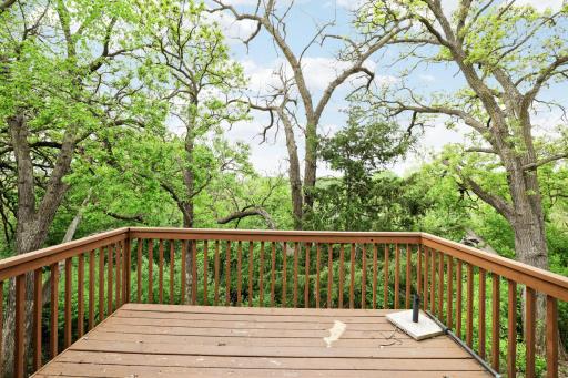 Private treed view from deck