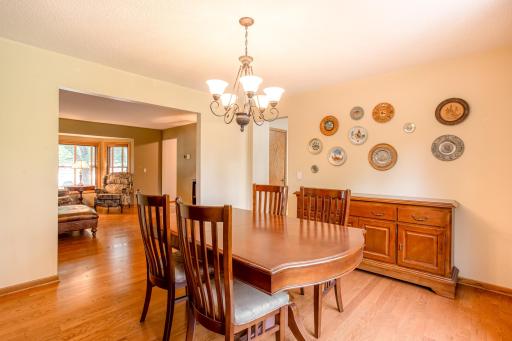 The formal dining room provides an inviting space for everyday meals and memorable gatherings with family and friends.