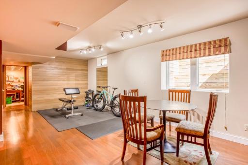 The expansive recreation area offers endless flexibility, with plenty of room for games, fitness, hobbies, or entertaining.