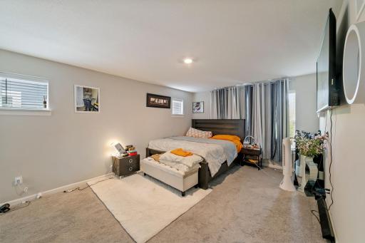 Owners suite bedroom very large to fit all furniture and exercise equipment.