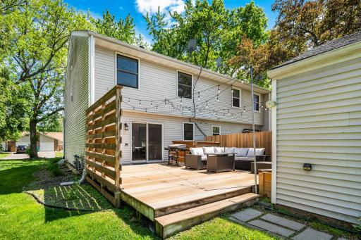 Large maintenance-free deck off the kitchen