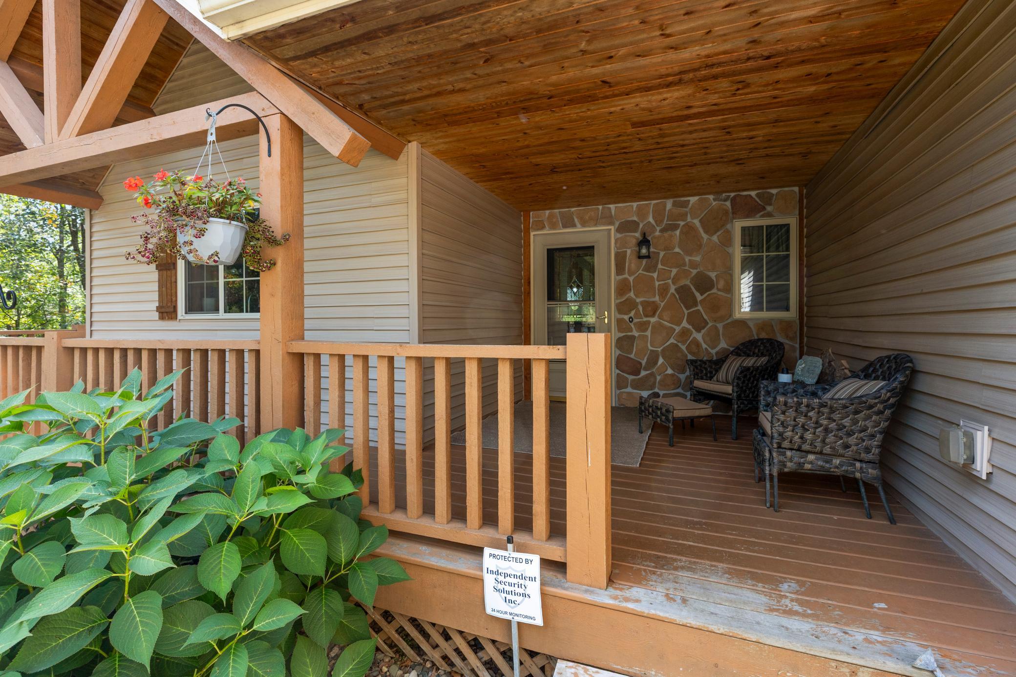 Front Porch- has been stained since photos were taken.