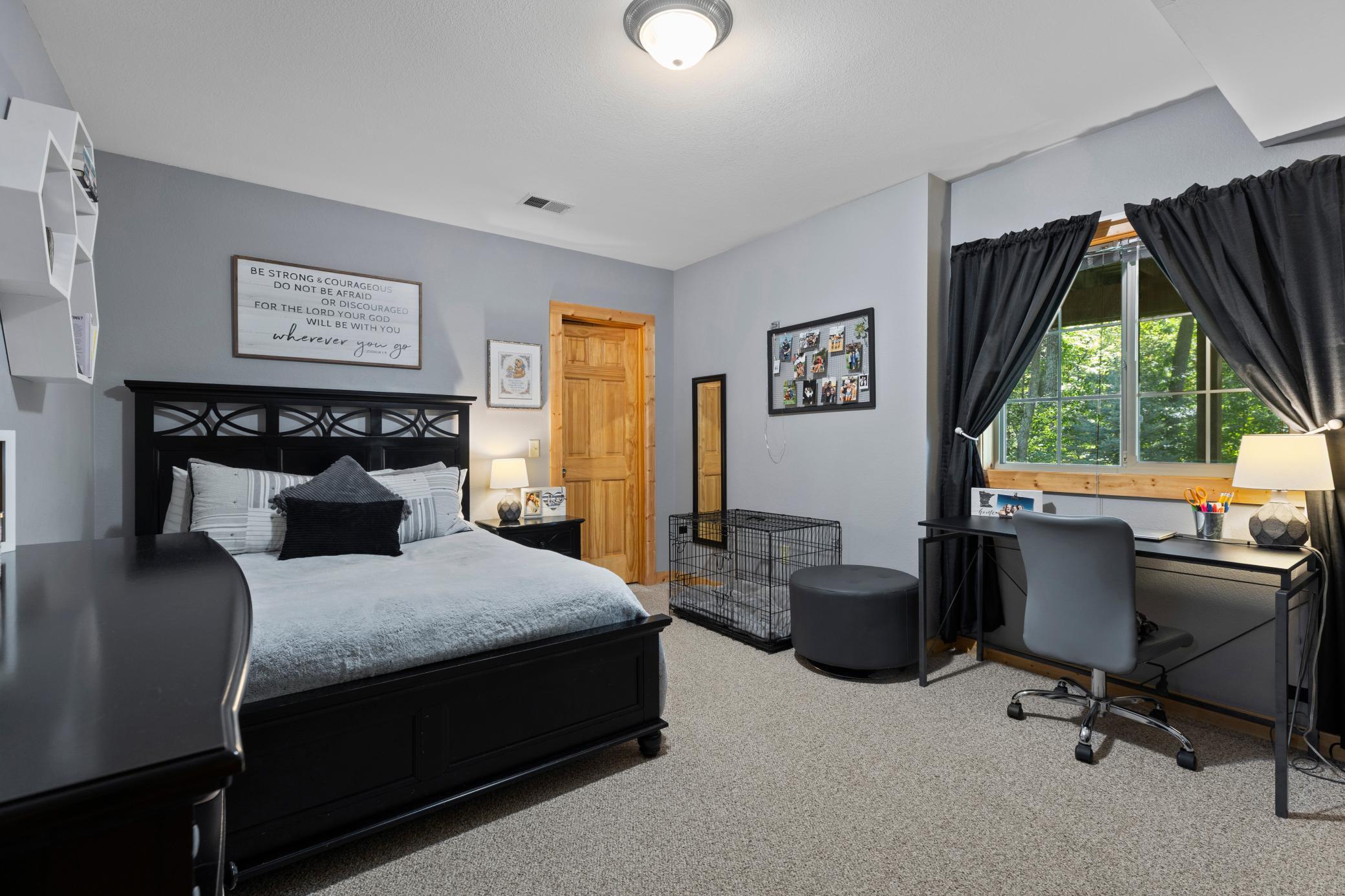 Lower Level Bedroom- SOO much space in these bedrooms!
