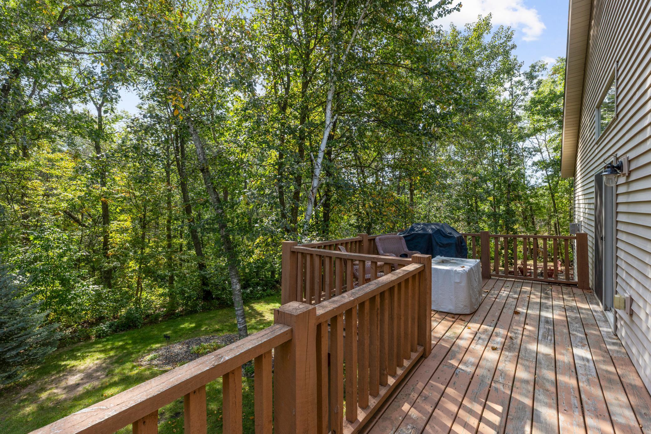 Wraparound Deck- newly stained since picture was taken.