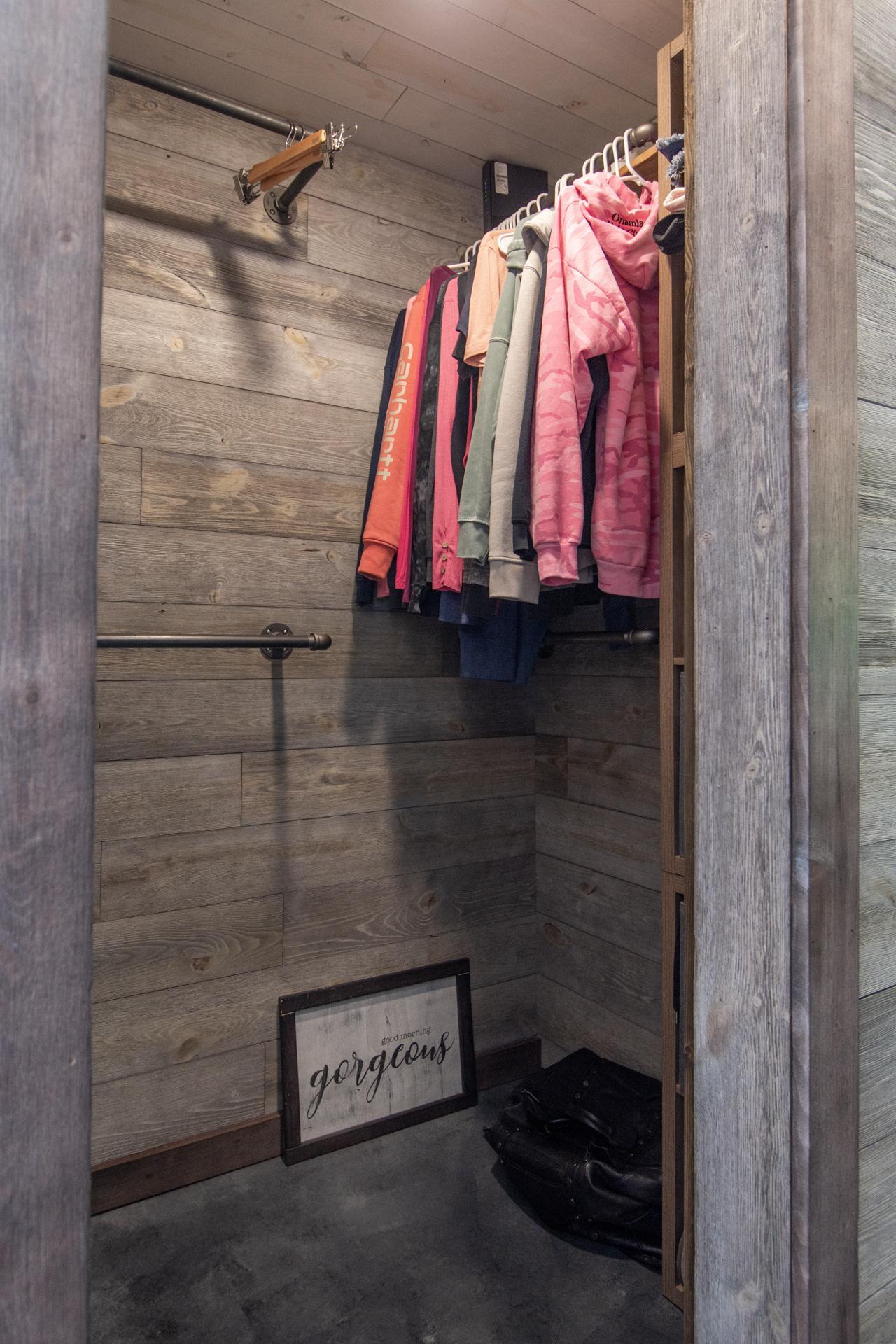 Closet in the primary bedroom.