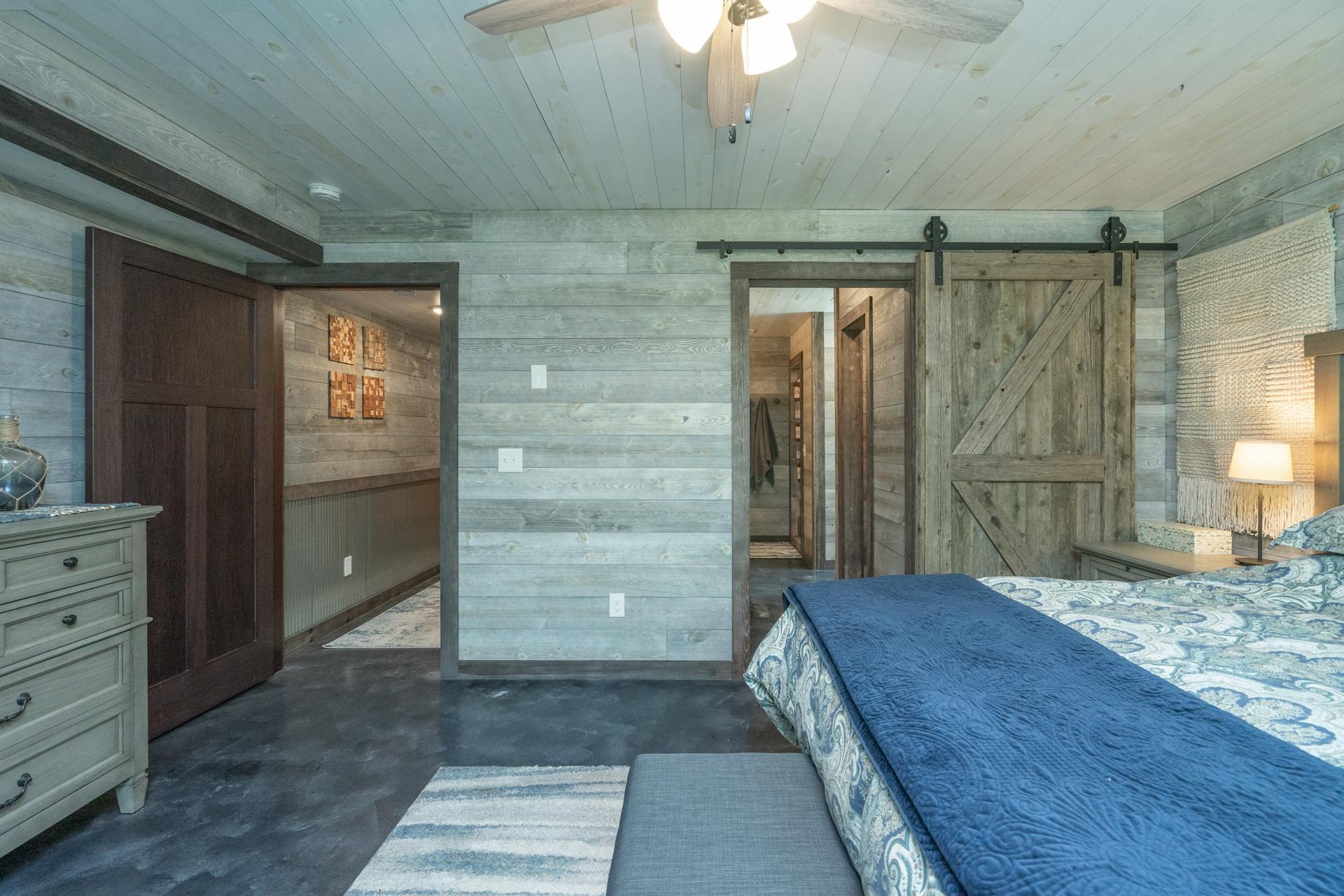 his and her closets with passthrough to ensuite bathroom.