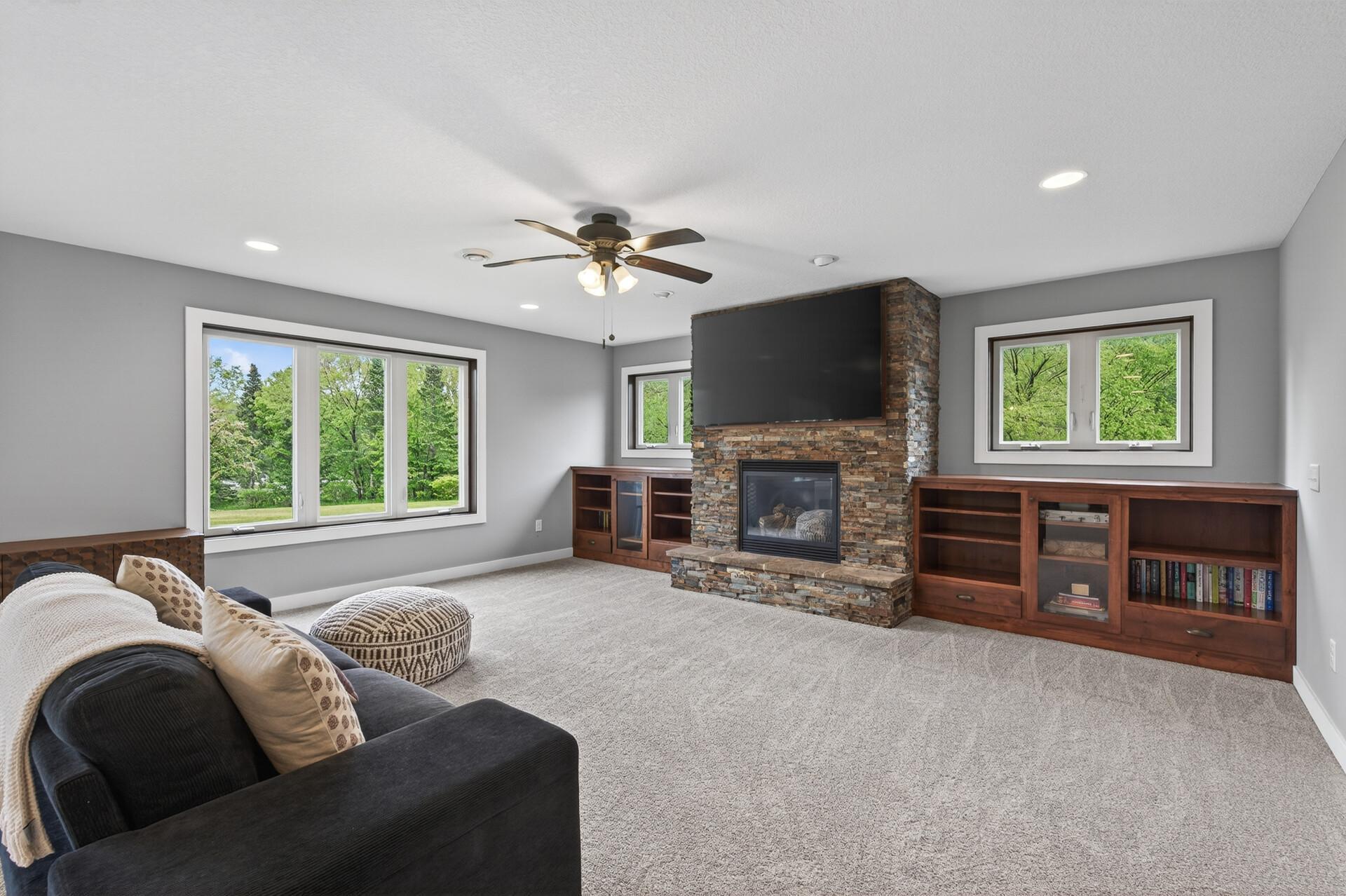 The beautiful finishes continue throughout the lower level.
