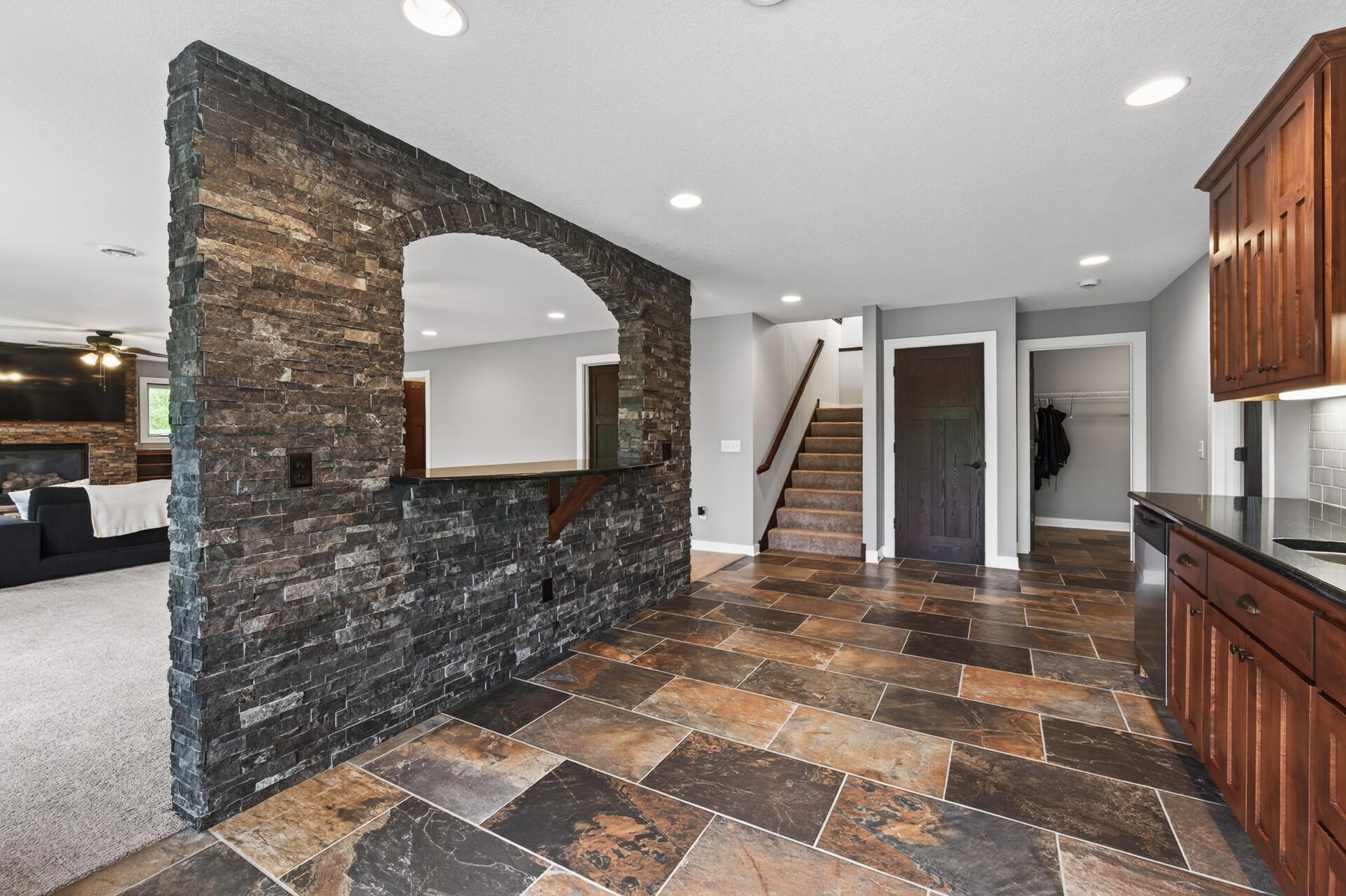 Heated floors give comfort even on the coldest MN days.