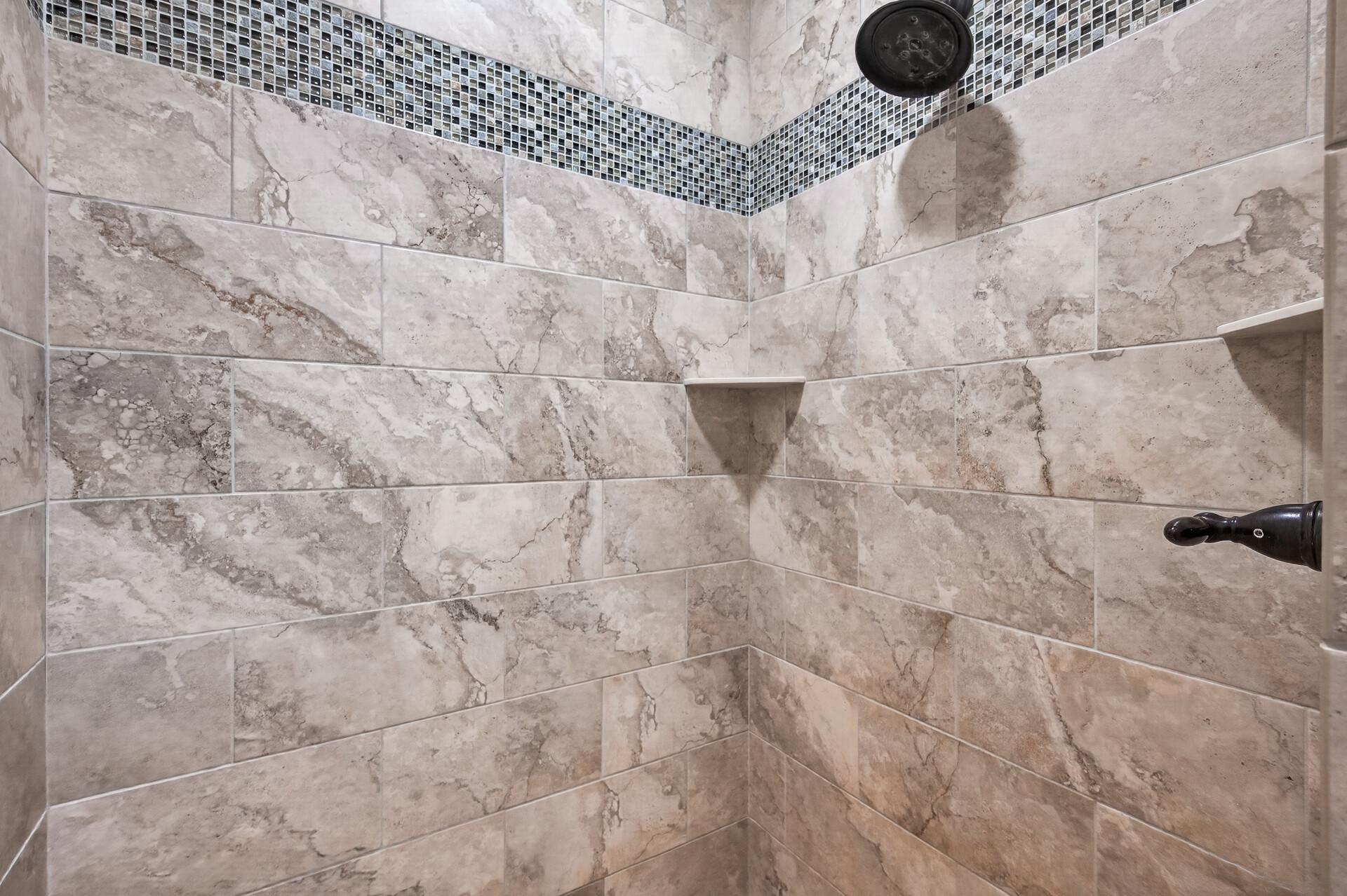 Custom tile throughout.