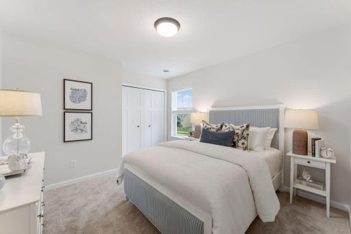 Upper level bedroom 4 of 4, each of which are conveniently located just steps from the full bathroom and feature ample closet space, an abundance of natural lighting & neutral plush carpeting.