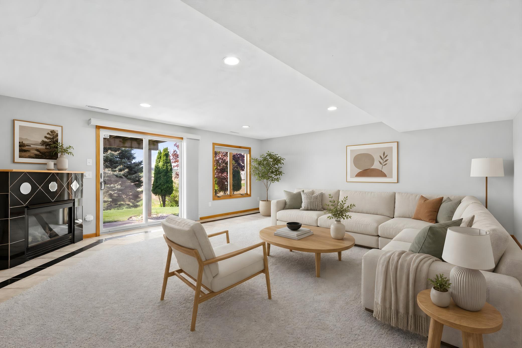 Family room - Virtually staged
