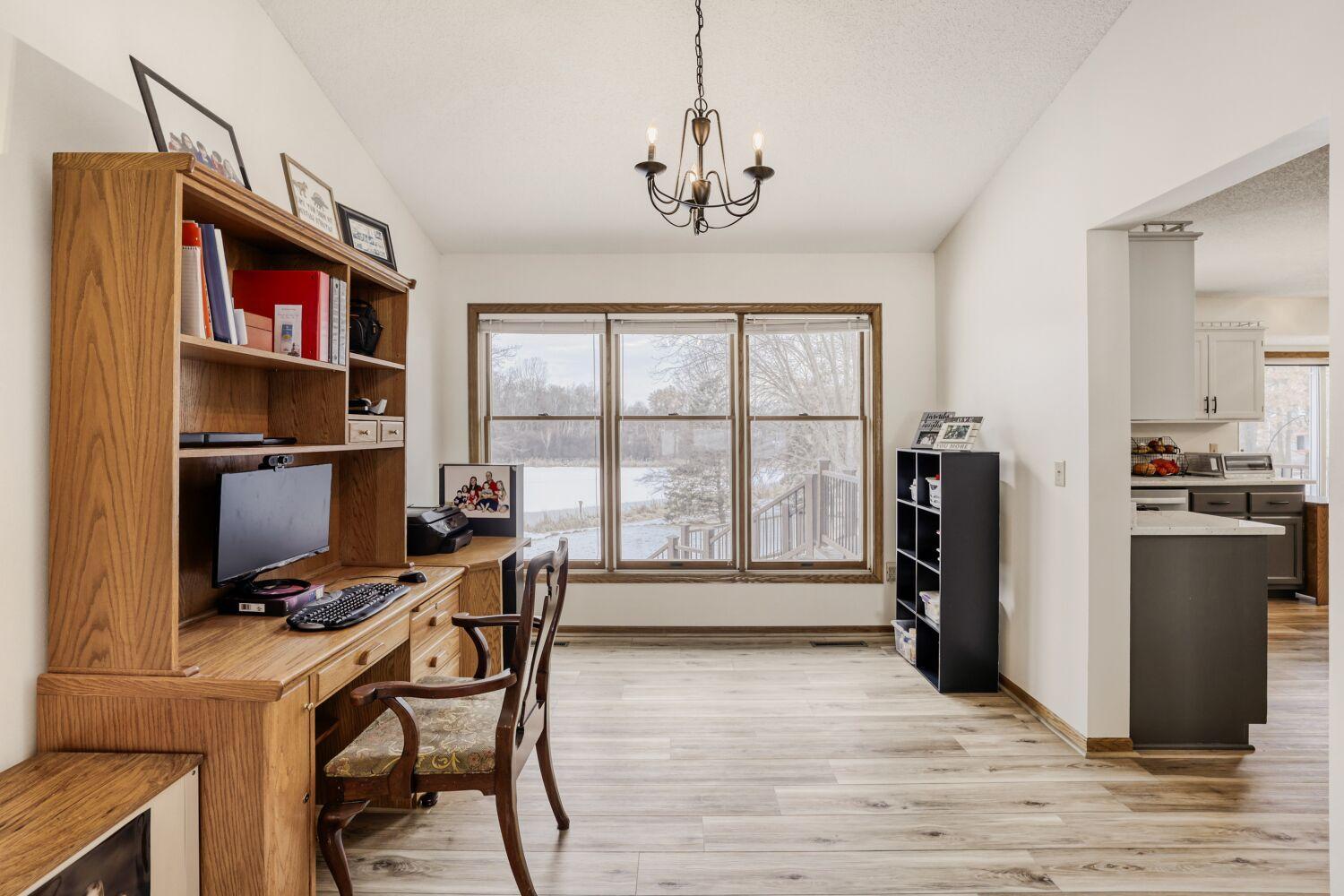 Formal Dining Room overlooking backyard.