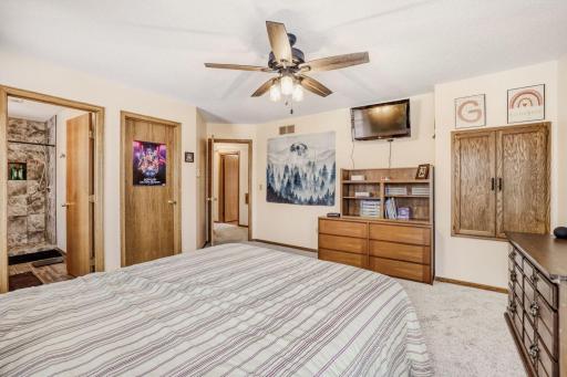 Another view of the Primary Bedroom with a private 3/4 bath