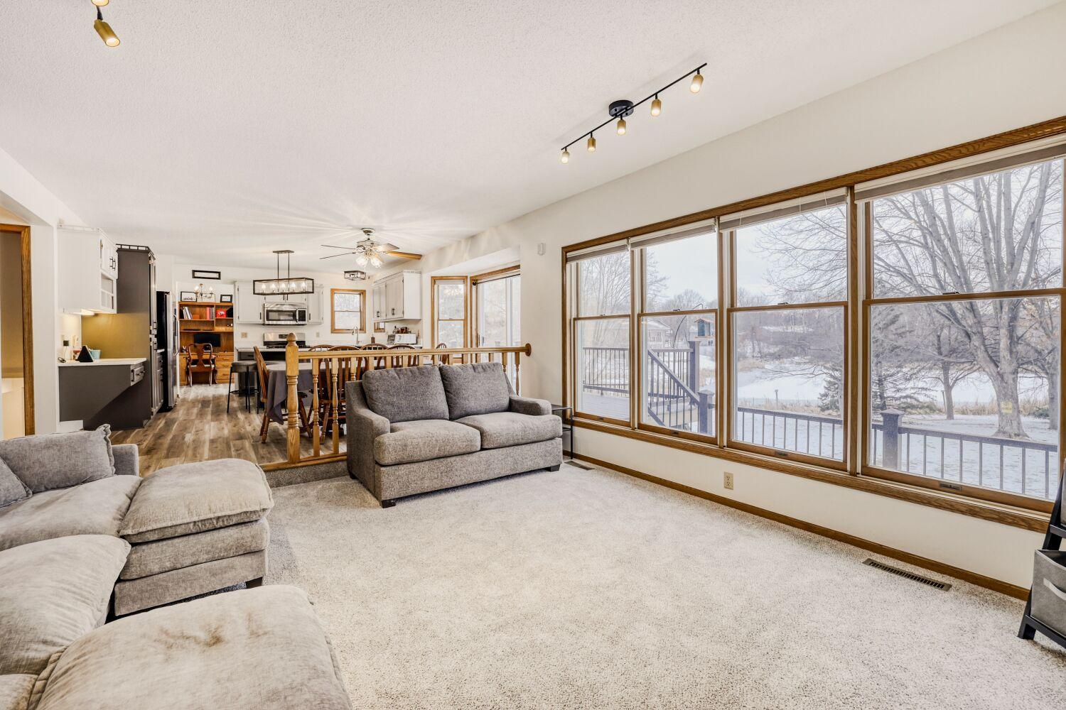 Another view of the family room area overlooking the awesome backyard.