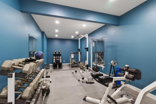 The gym is versatile with room to fit your needs.