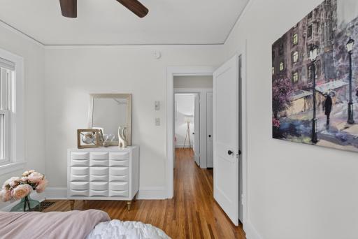 Beautiful hardwood floors in the bedrooms