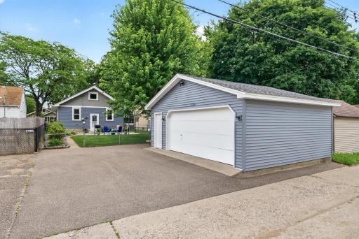 2 car garage with additional parking space