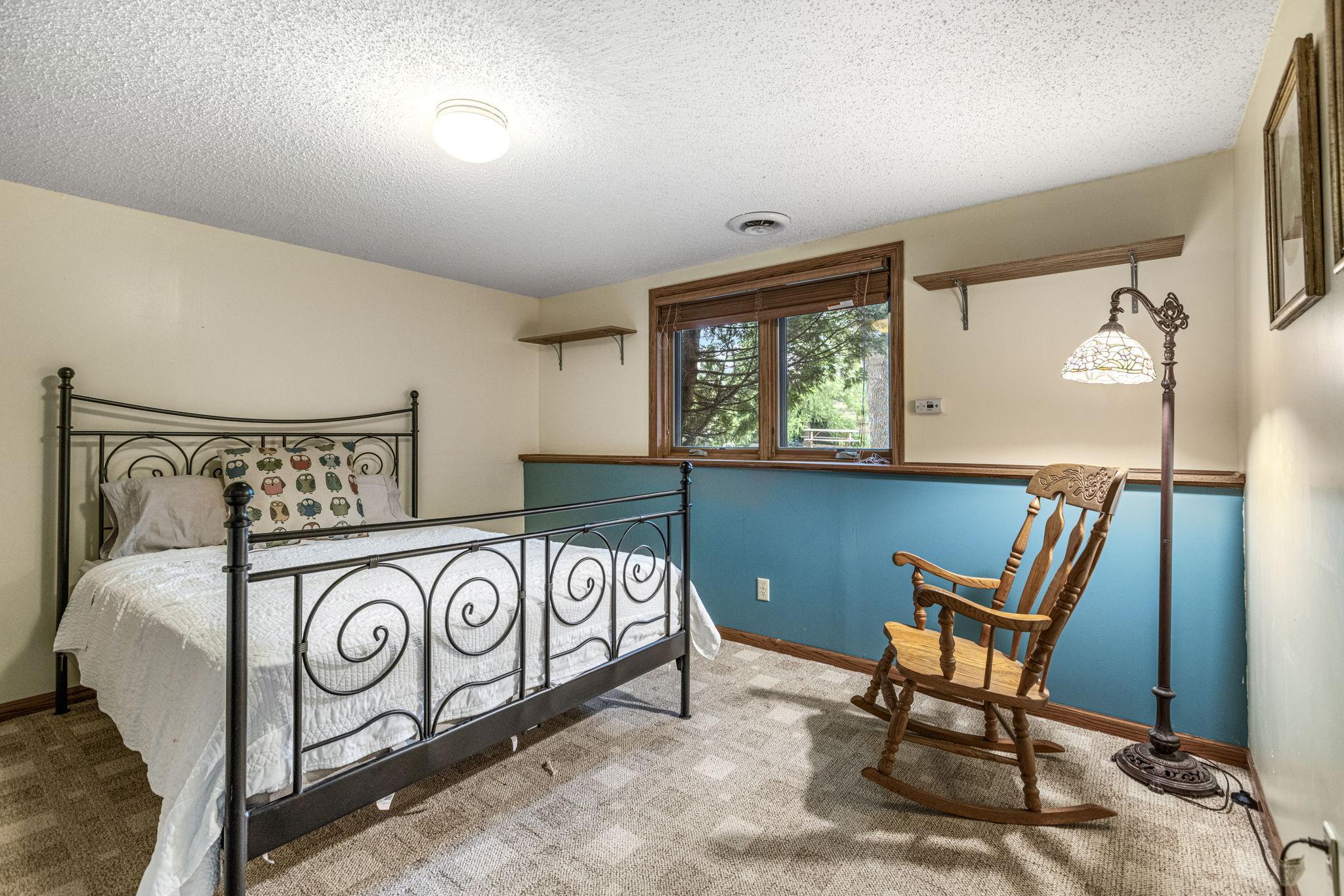 Lower level - 5th bedroom with walk-in closet