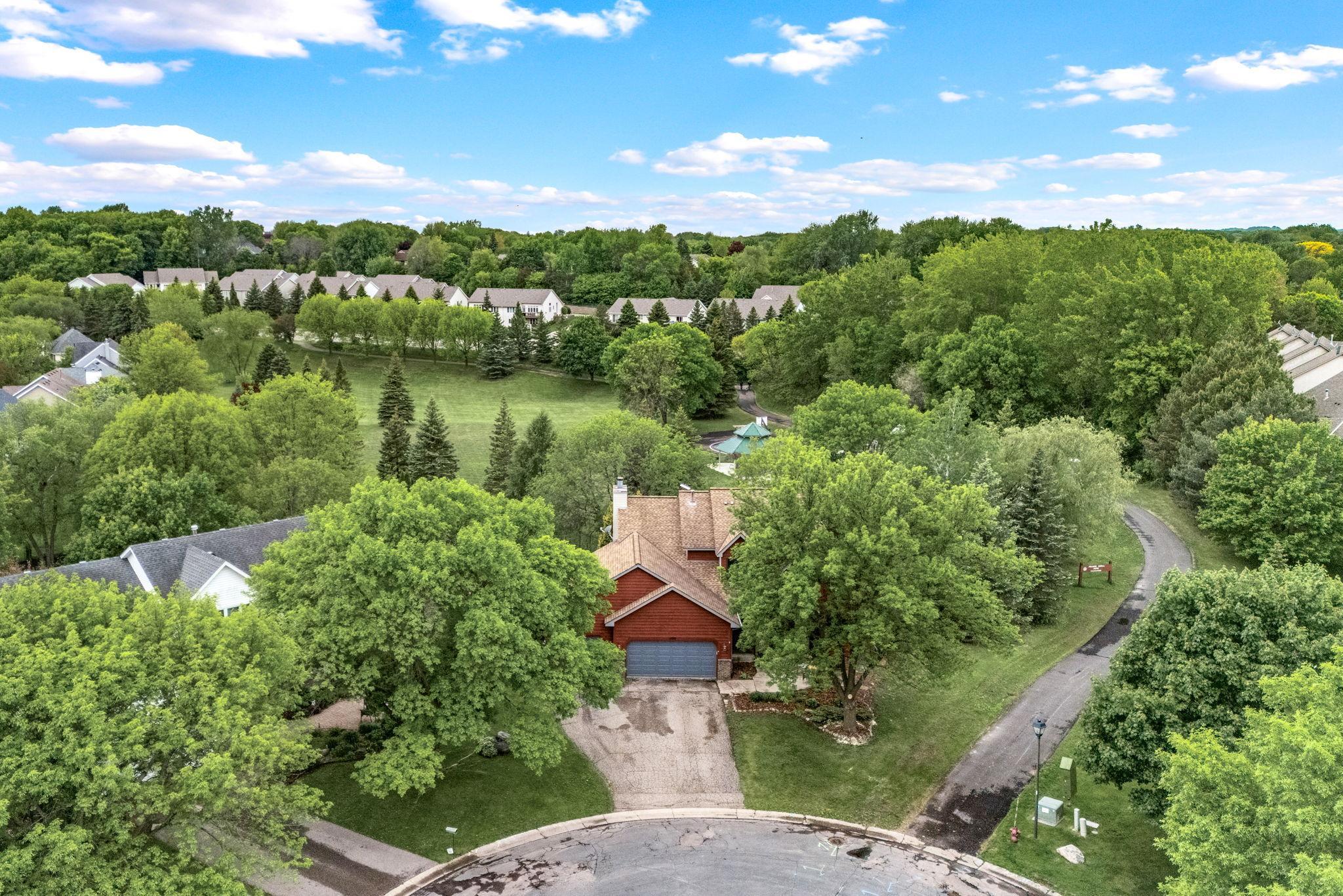 Areal view of the home