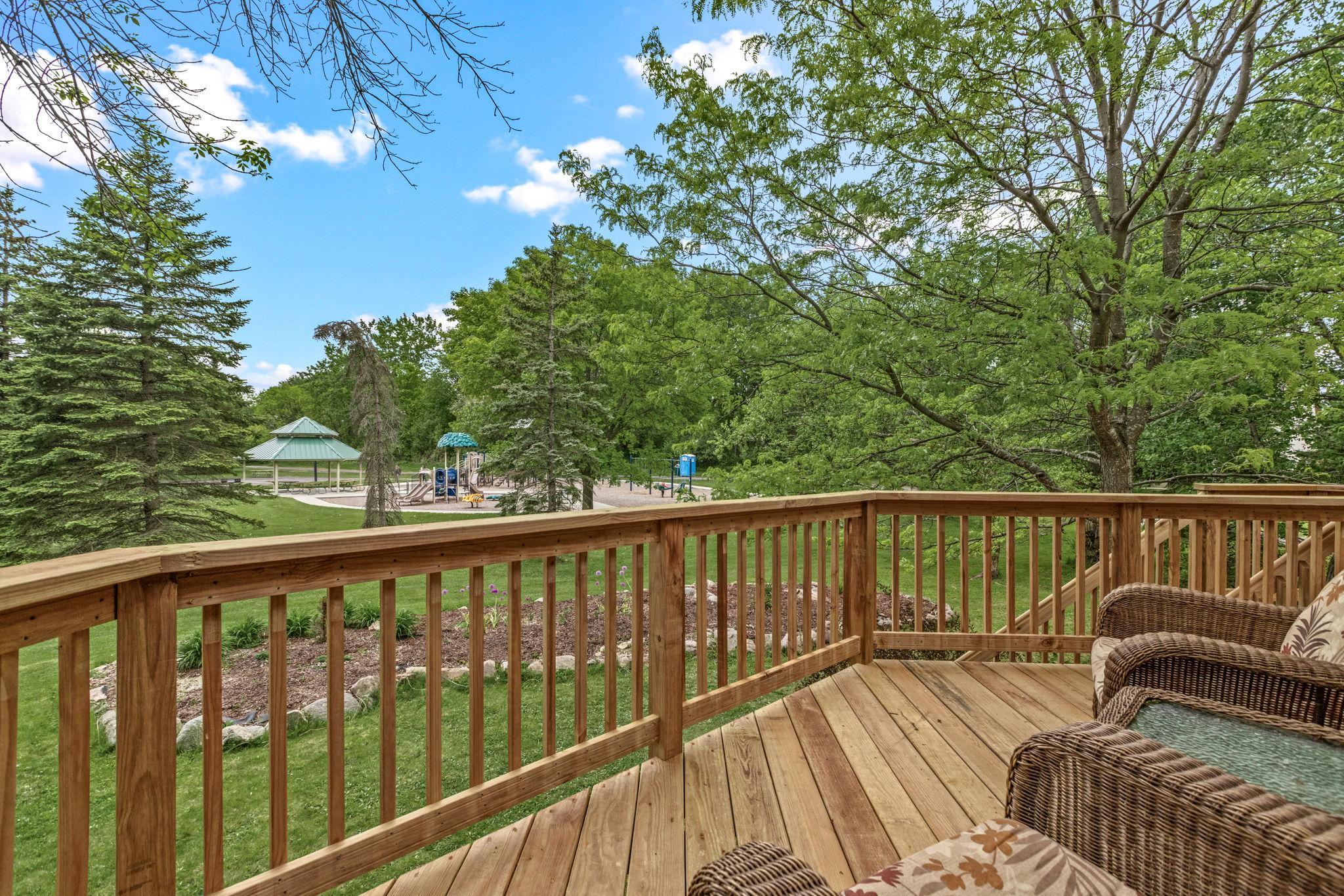 Deck view of the neighborhood park