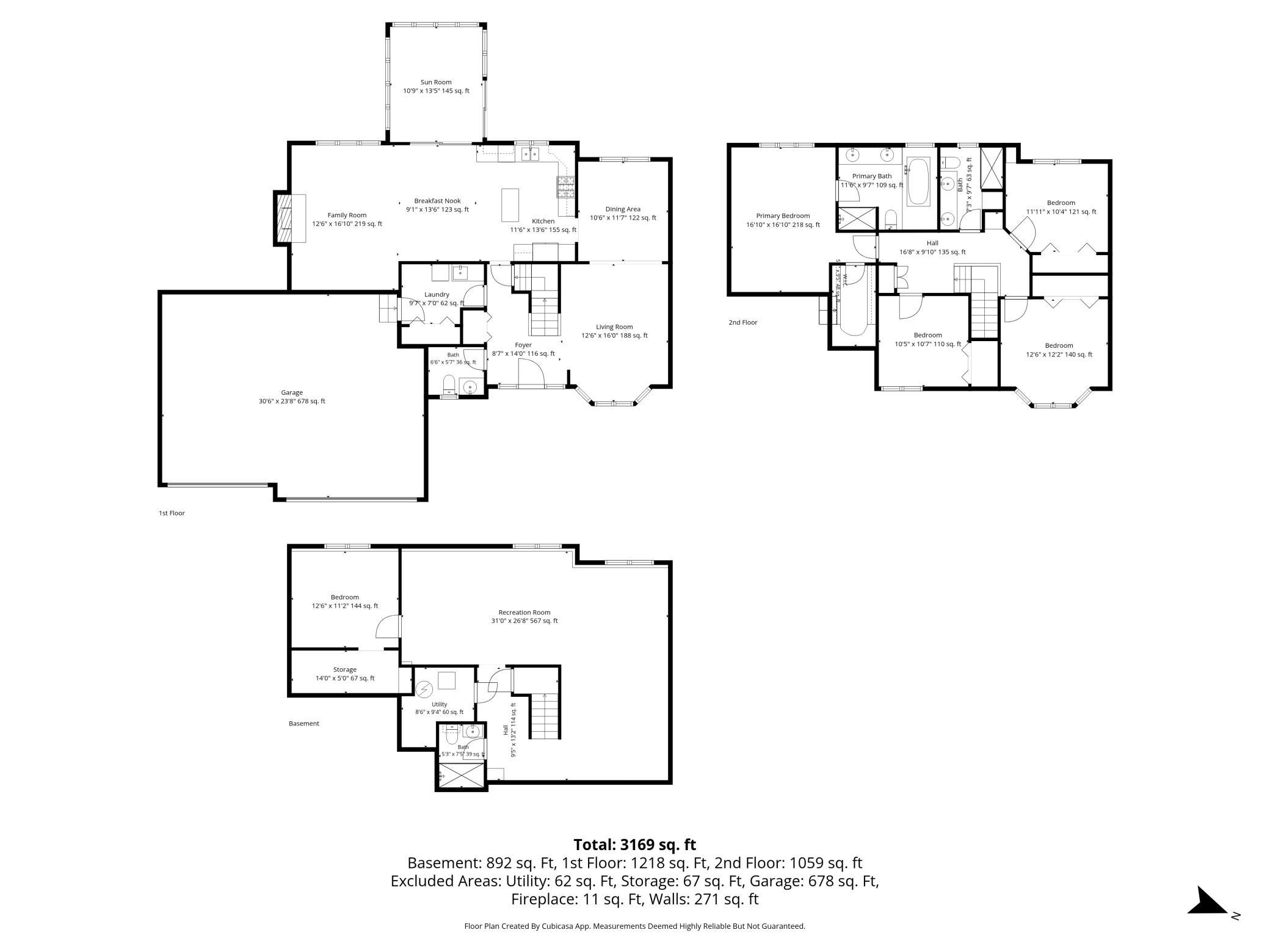 Floorplans - All 3 levels