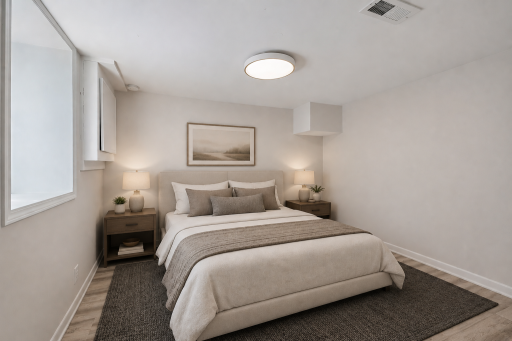 Bedroom #4 in Basement - Virtually Staged