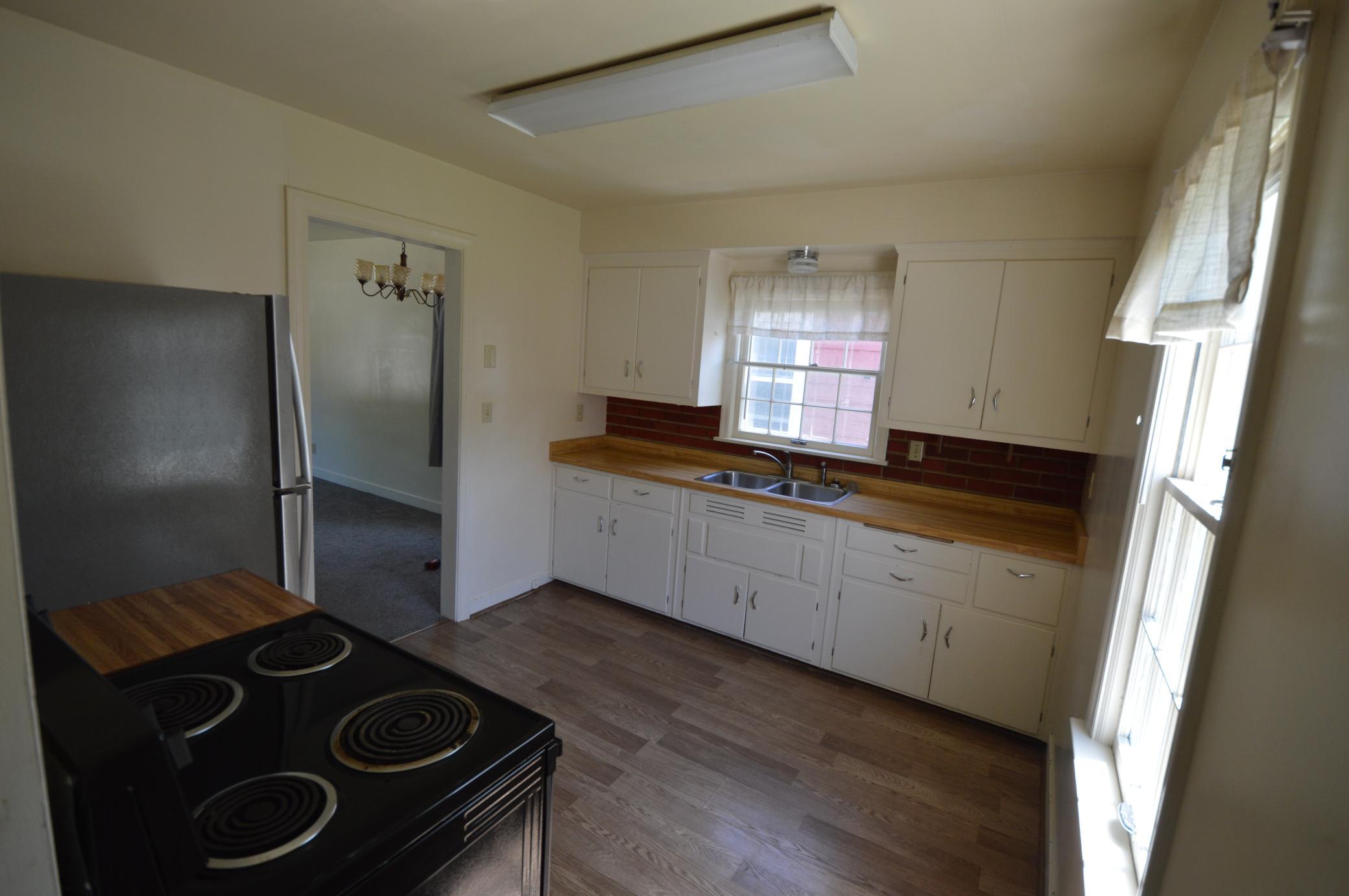 Kitchen view from back door