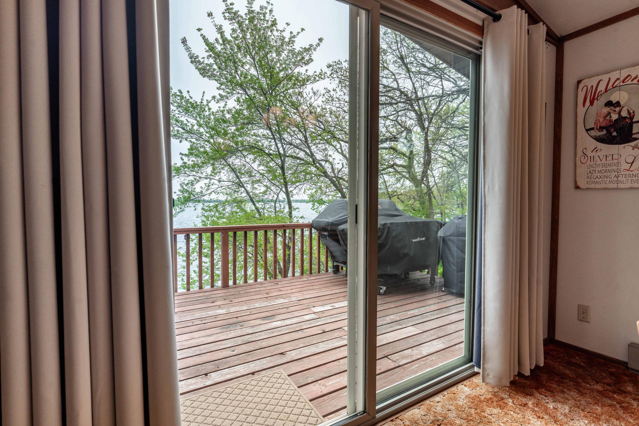 Main level patio door to deck