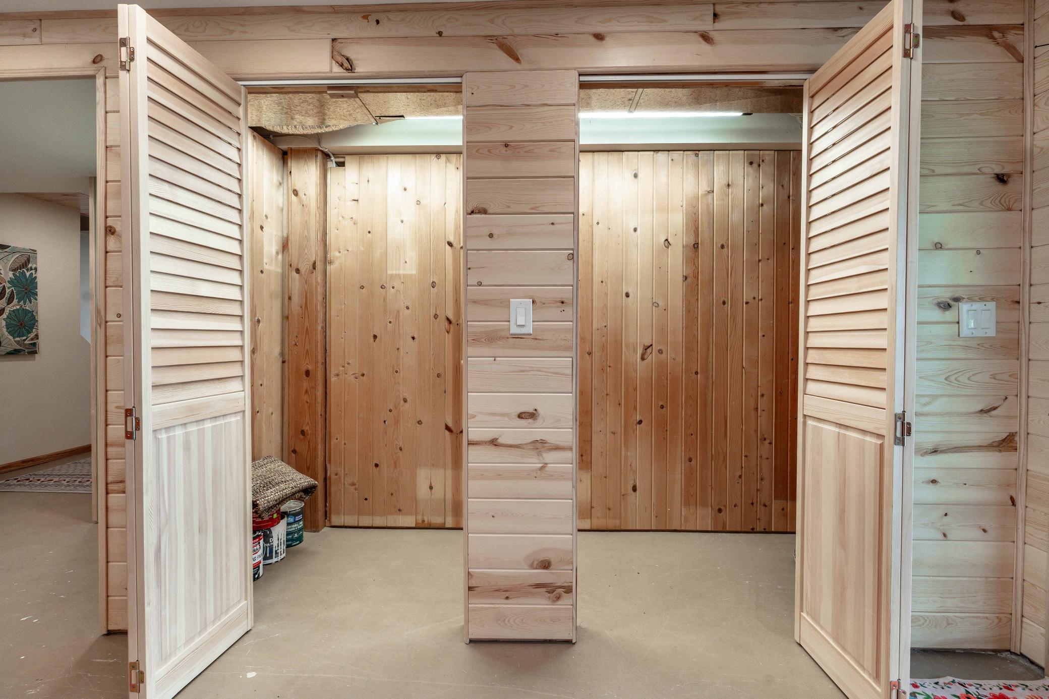 Lower level large closet