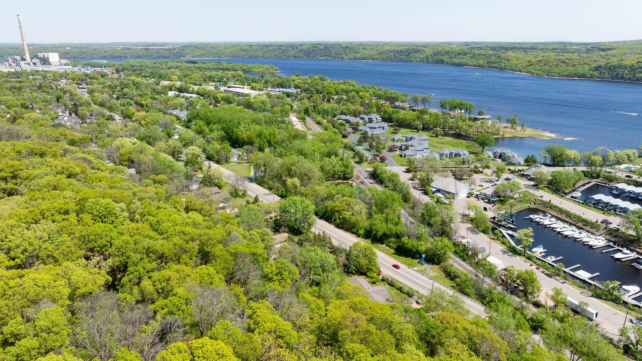 View from high above lot looking NW