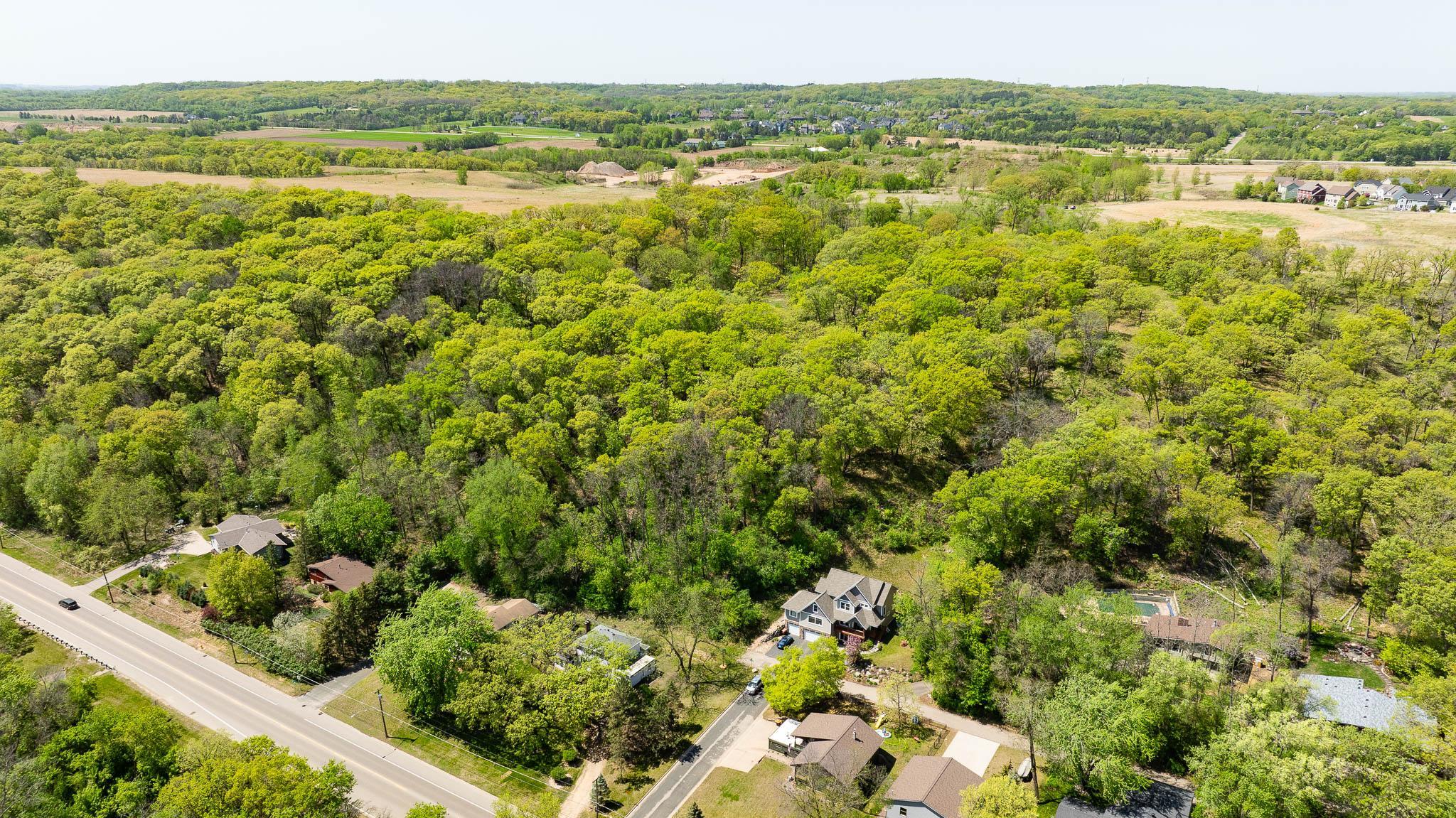 Aerial view of lot
