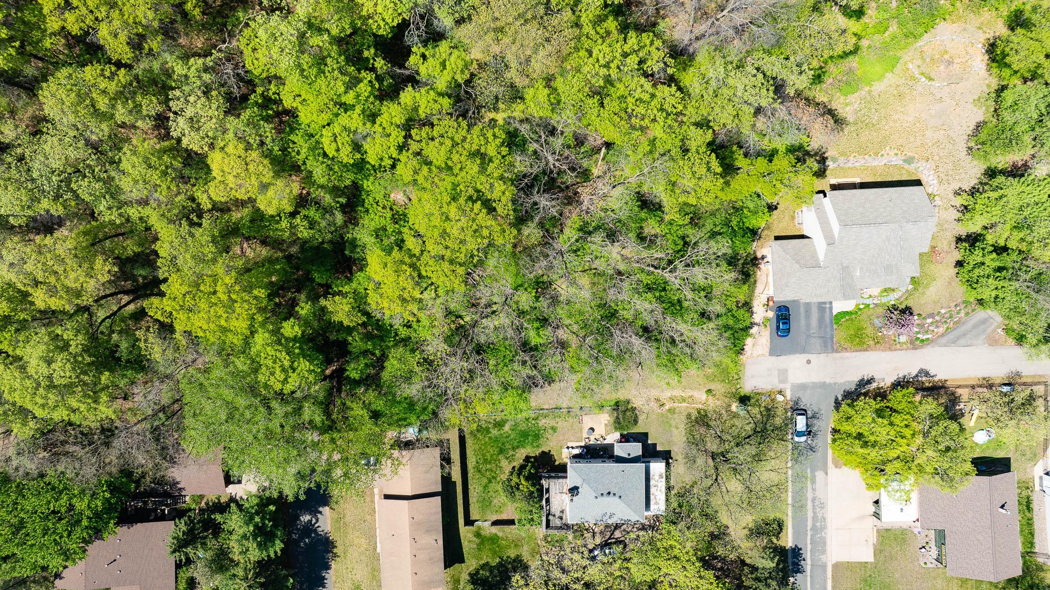 Overhead view of lot