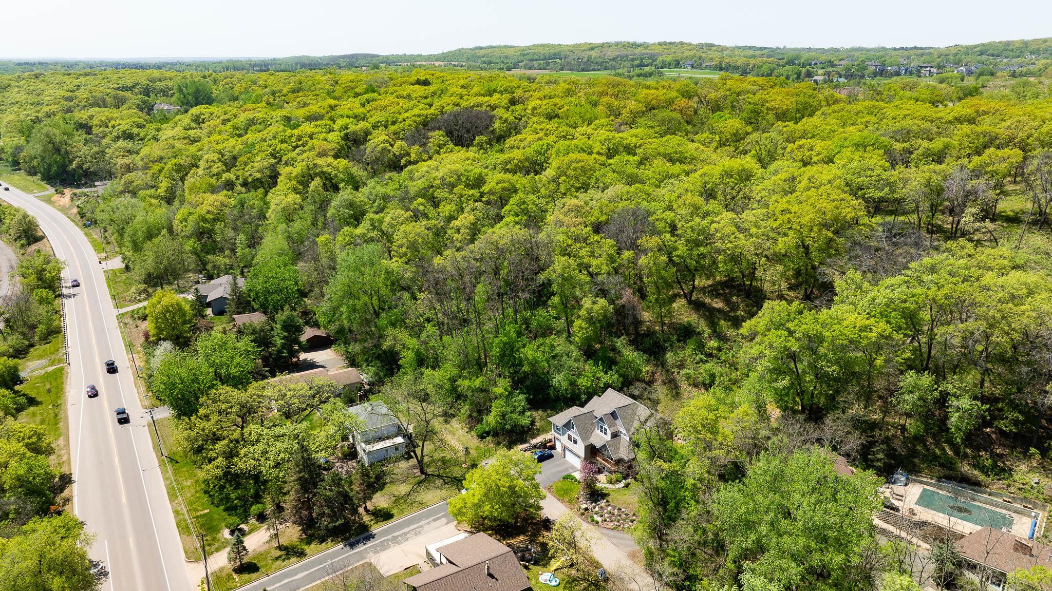 Aerial view of lot