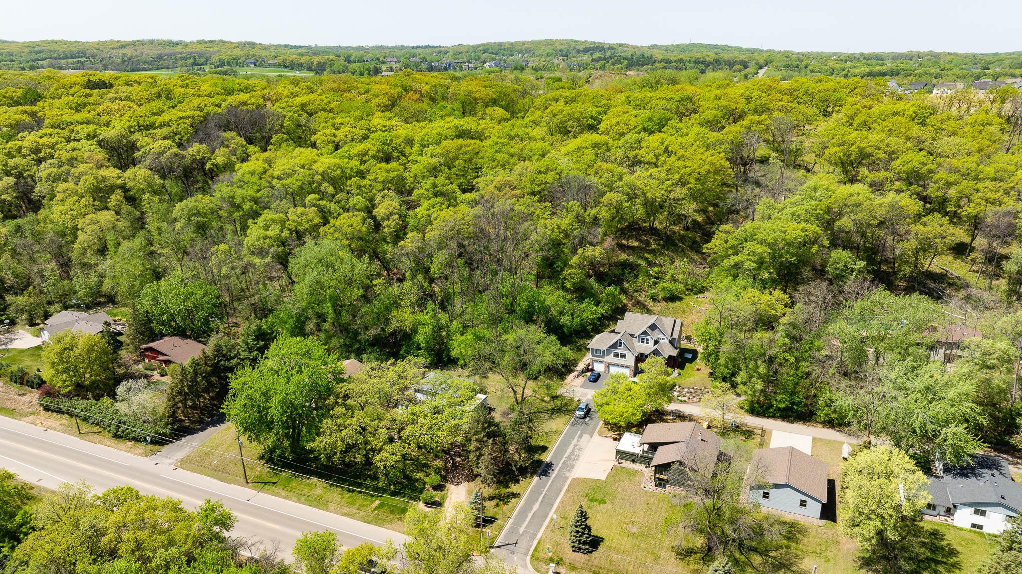 Aerial view of lot