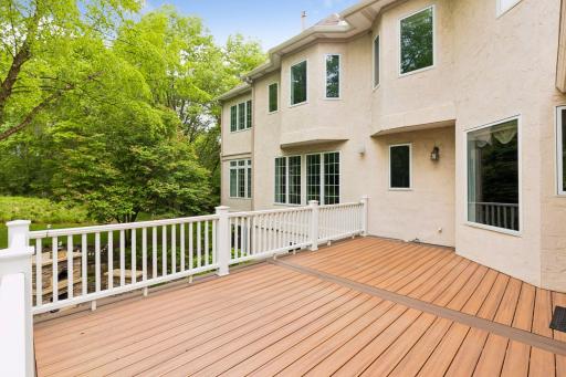 The massive maintenance free deck will be enjoyed often and allows you to take it all in.