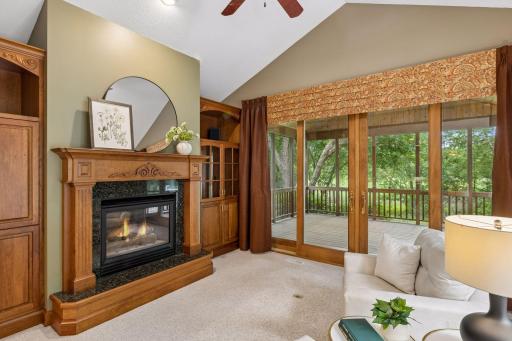 Your hearth room accesses the large screen porch, which you will love!