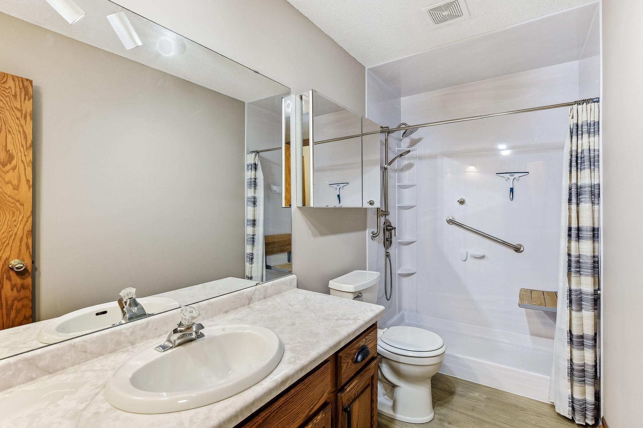 Updated walk-in shower!