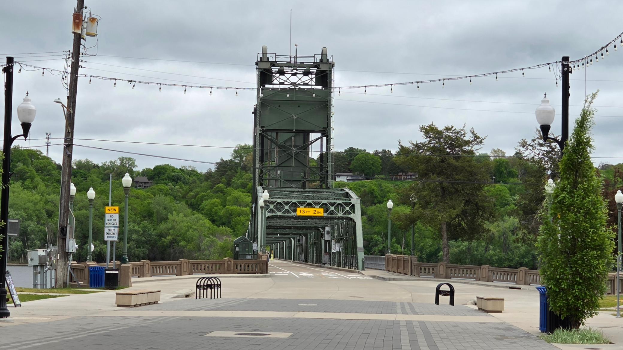 The old lift bridge is now a walking trail!