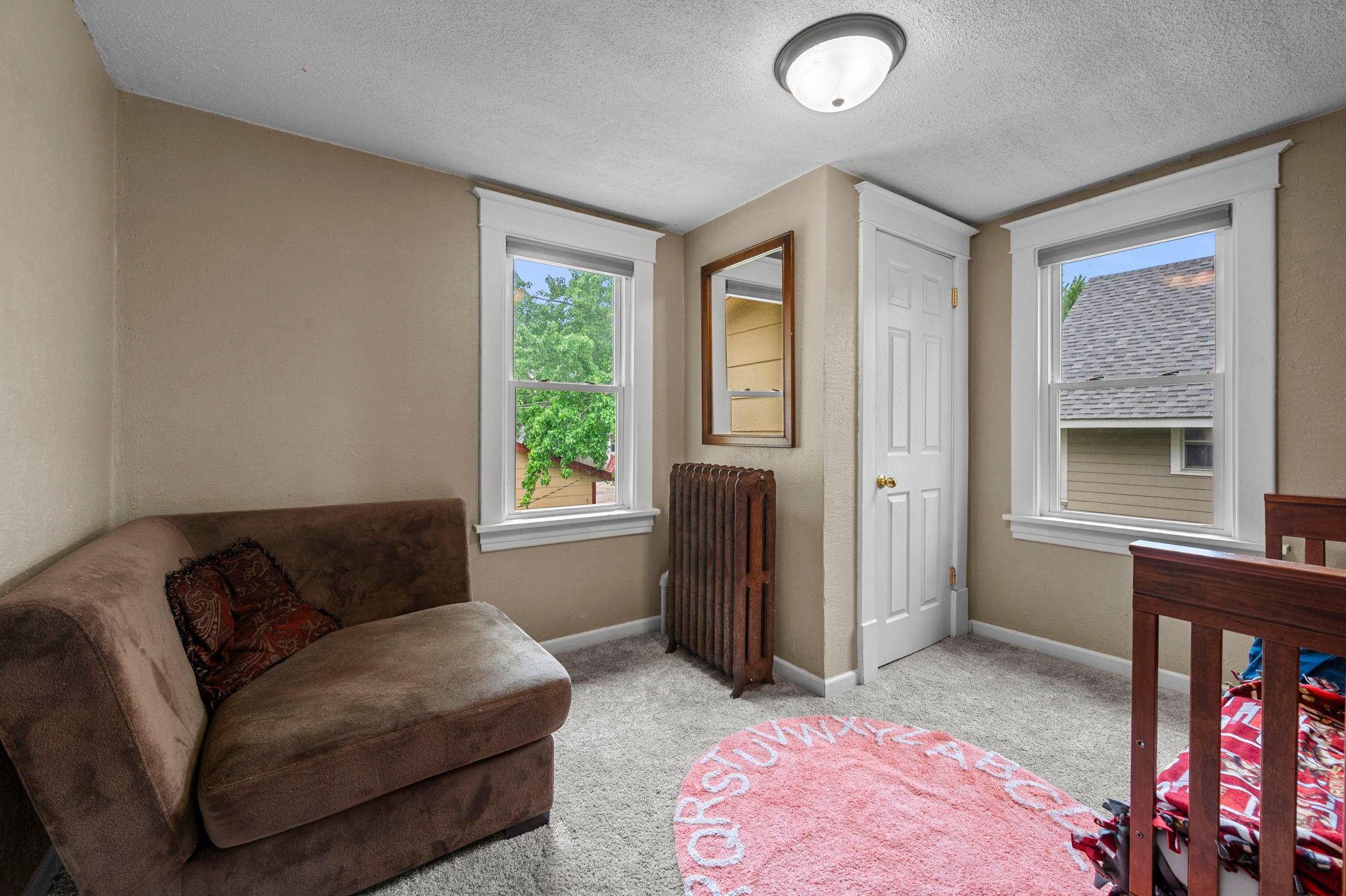 New carpet and tons of natural light in bedroom #3.