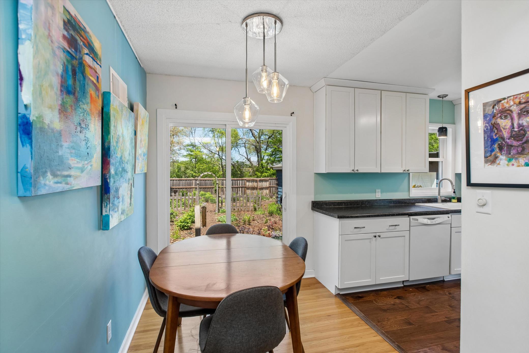 Dining room to back of house & yard