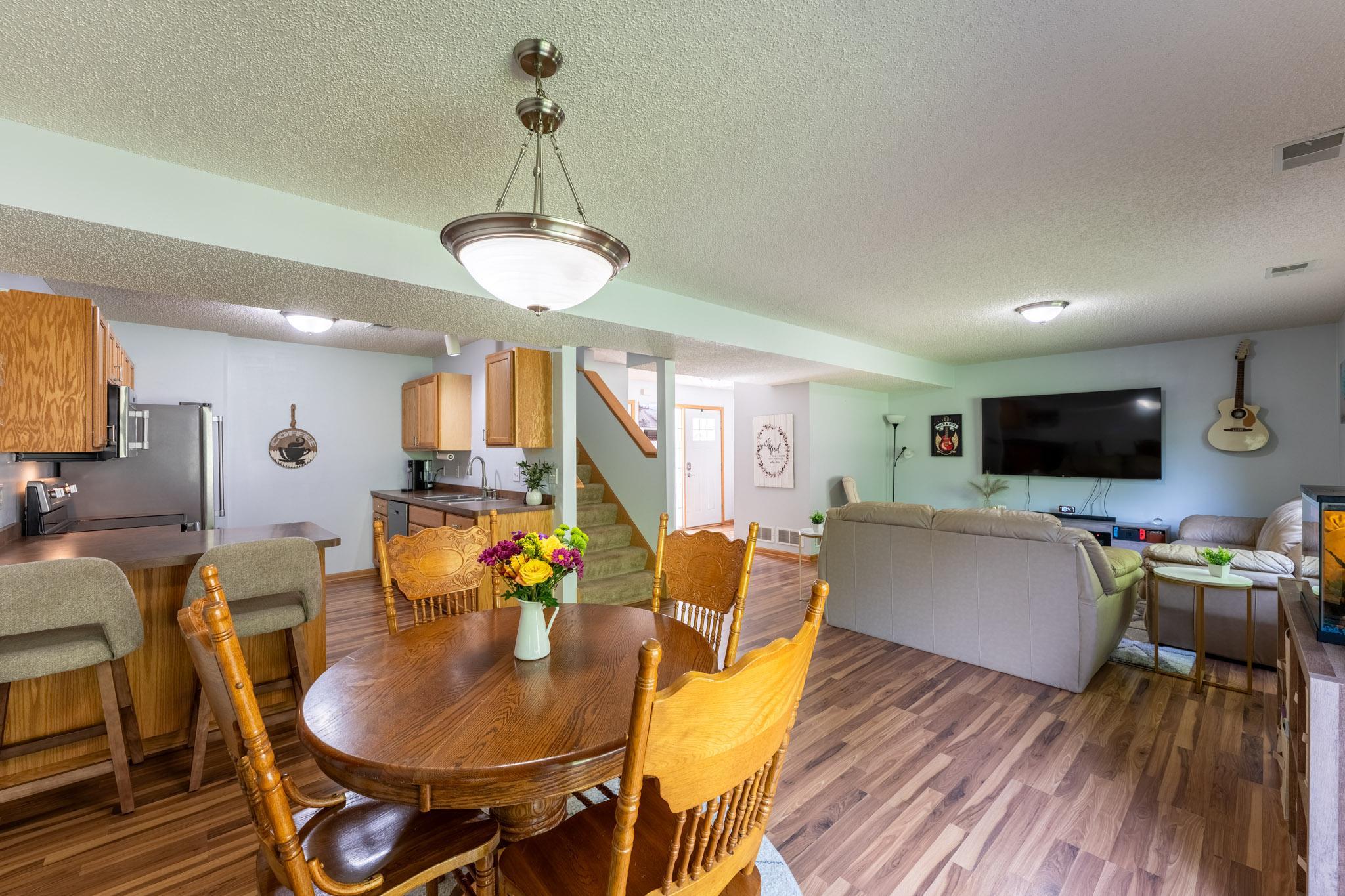 The main level has a great open concept floor plan with kitchen, living room, and informal dining.