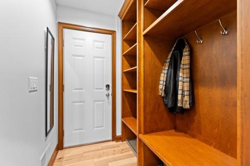 Intentional mudroom design with built ins