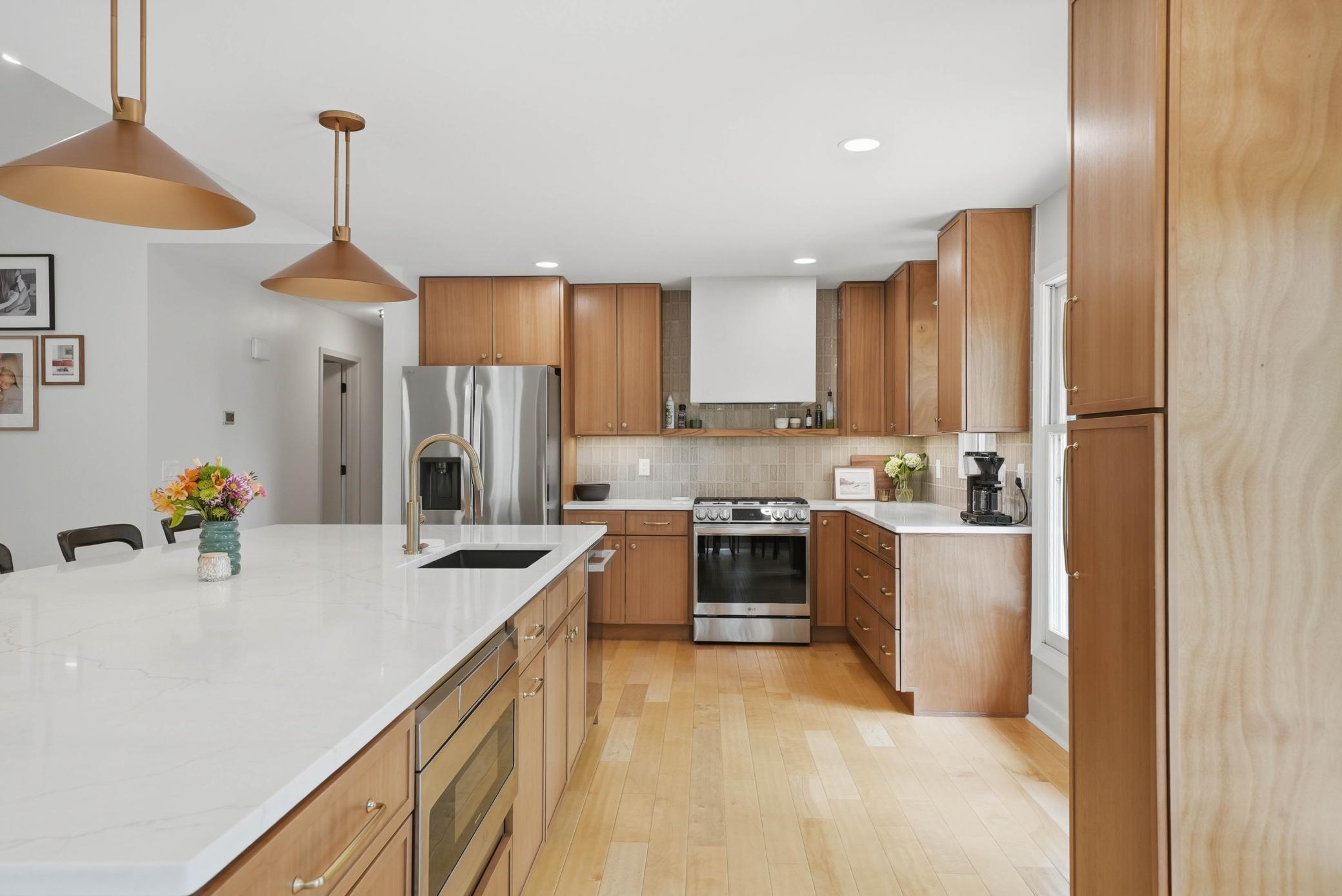 Dedicated pantry and slide out drawers