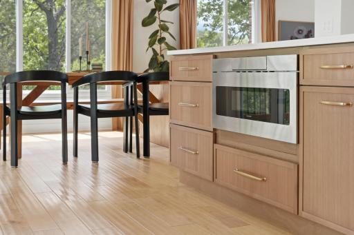 Slide out each cabinet to reveal so many organizing benefits