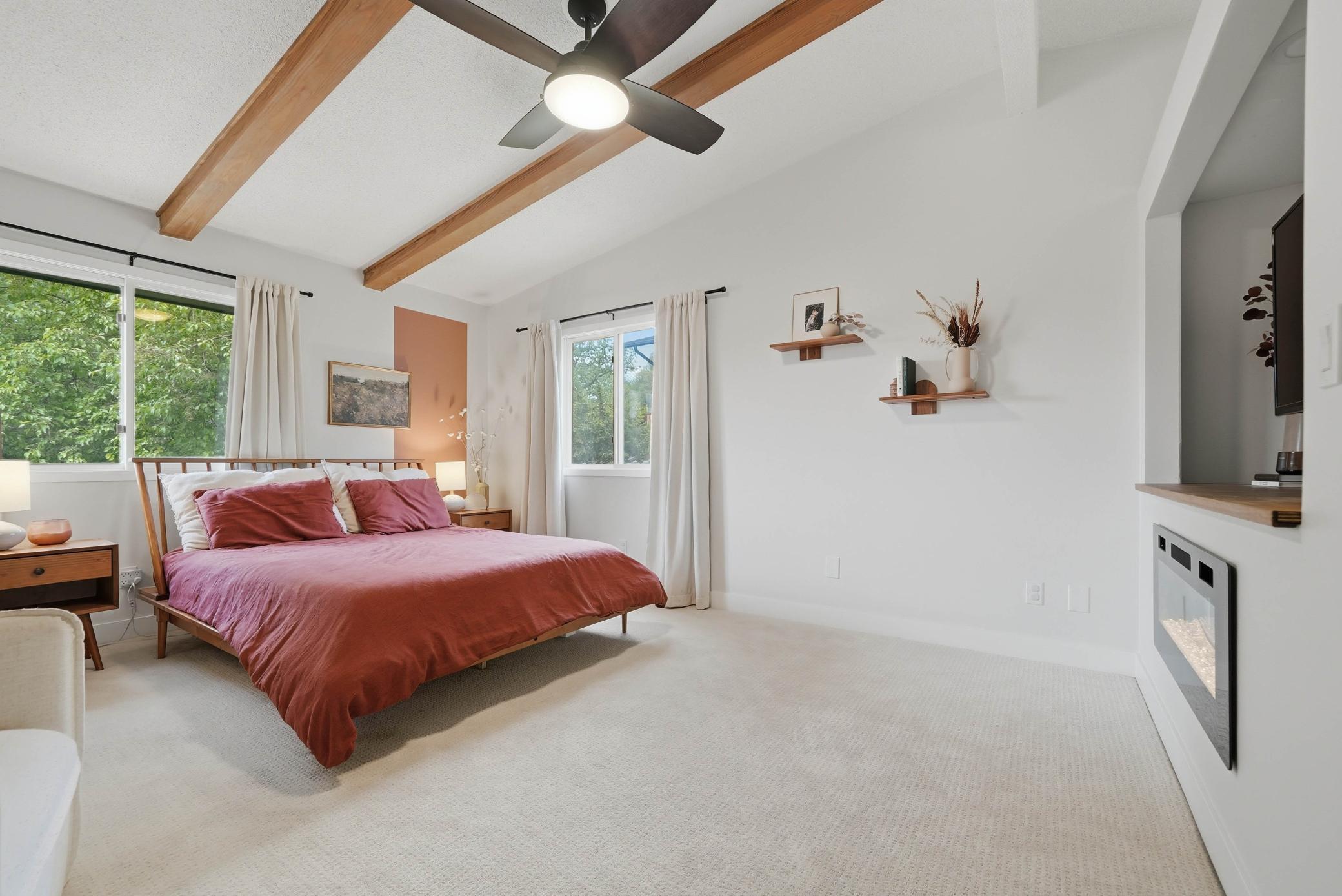 Step down the hallway into your private primary oasis