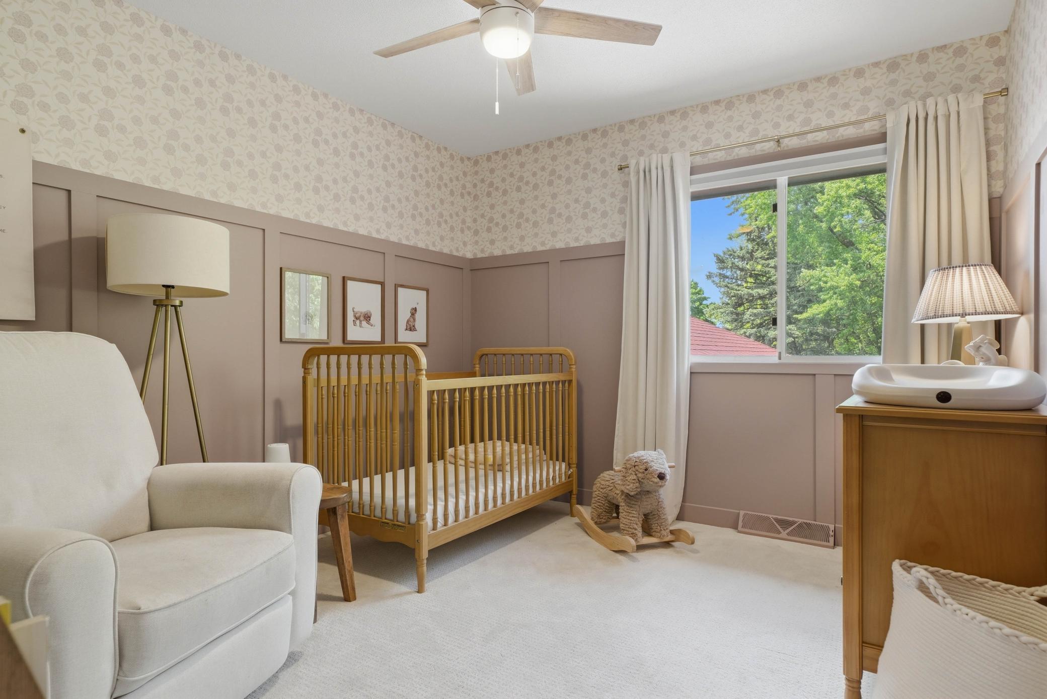 2nd mainfloor bedroom is the cutest nursery