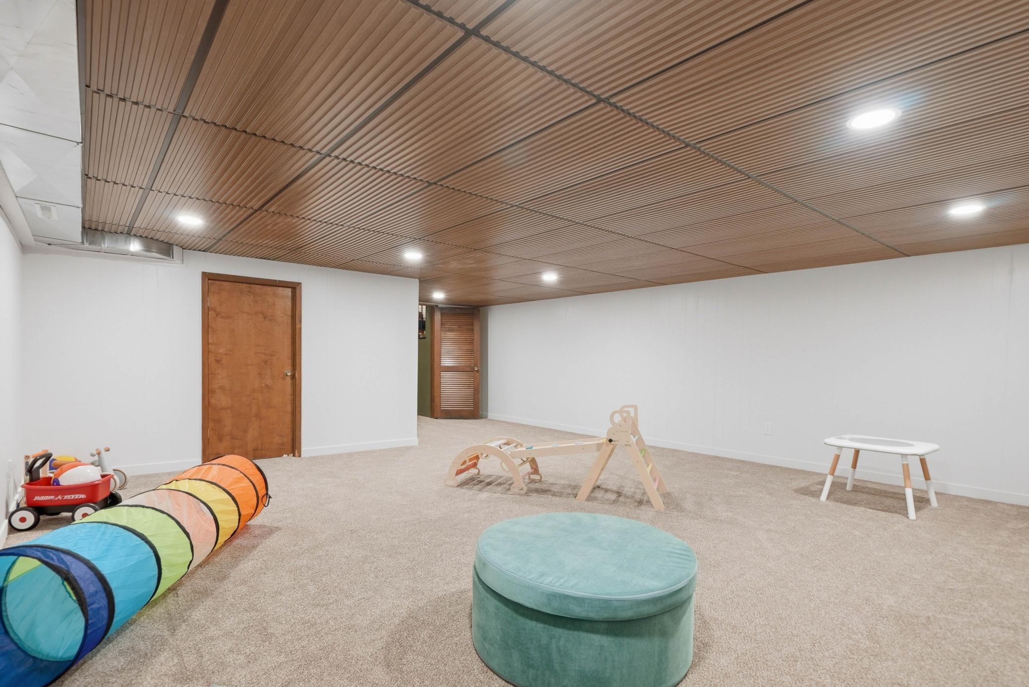 Head to the final level to this newly finished modern rec room