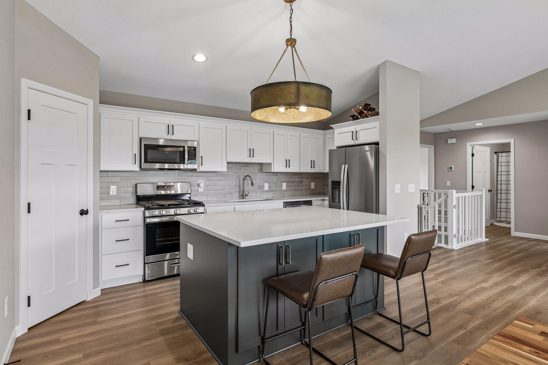 Very open flow throughout the area which is spacious and inviting to guests.
