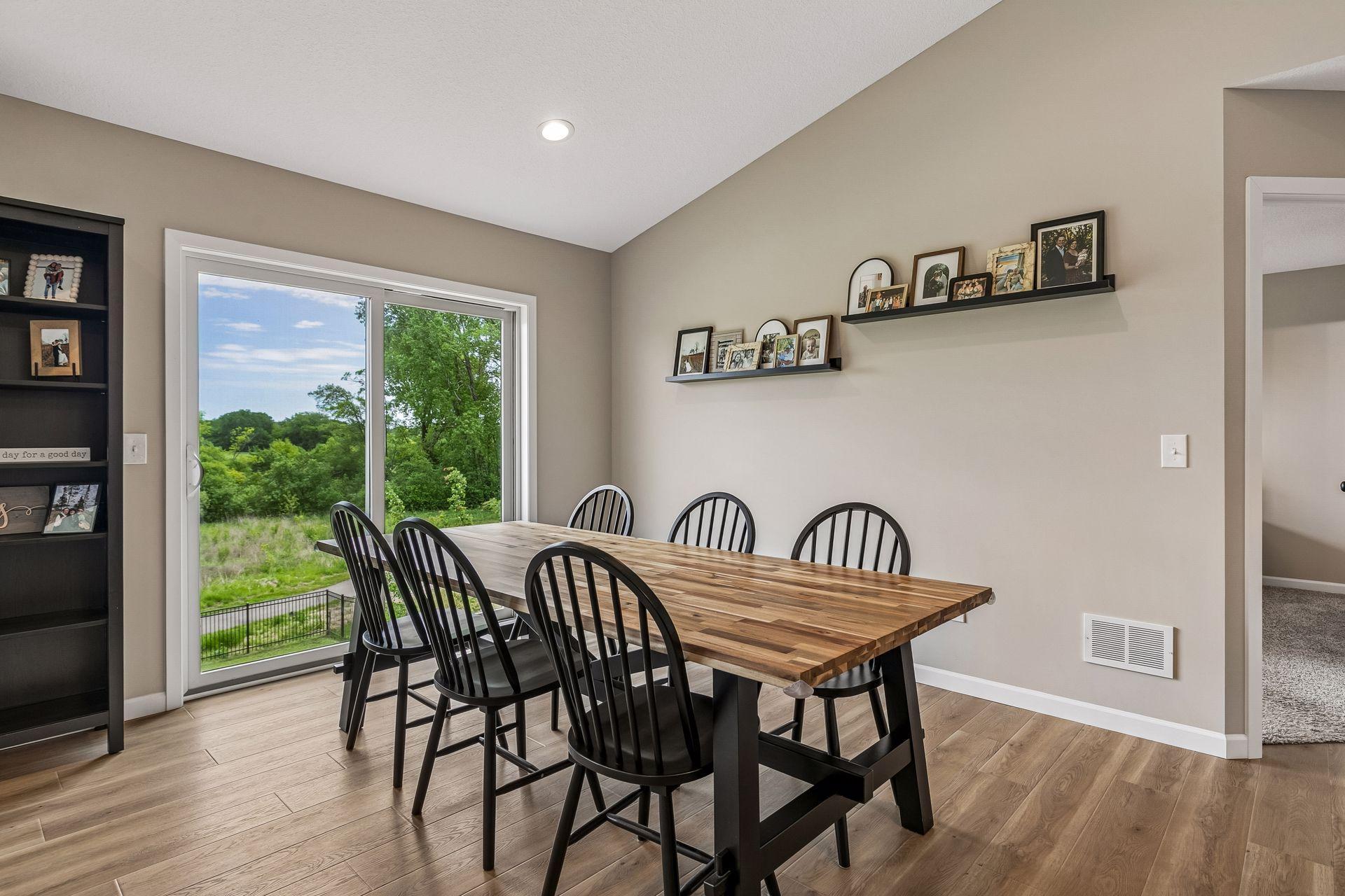 Dining area that is great for various sized tables to fit your needs.