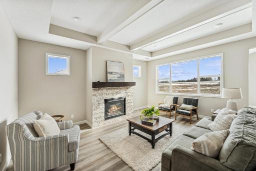 Living room - photos are of a staged home of similar floorplan, selections/colors may differ
